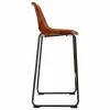 Taburetė Alexandra House Living Ruda Juoda Oda Geležis 50 x 106 x 46 cm