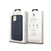 US Polo Assn Leather Stitch - Case for iPhone 14 (Navy blue)