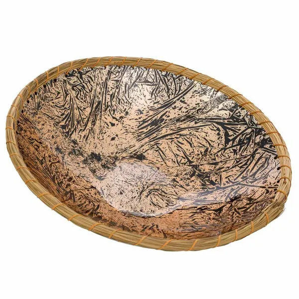 Puošmena Alexandra House Living Juoda Auksinis Sidabras Keramikinis 37 x 11 x 37 cm