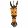 Mask Alexandra House Living White Brown Wood Mask 4 x 50 x 12 cm