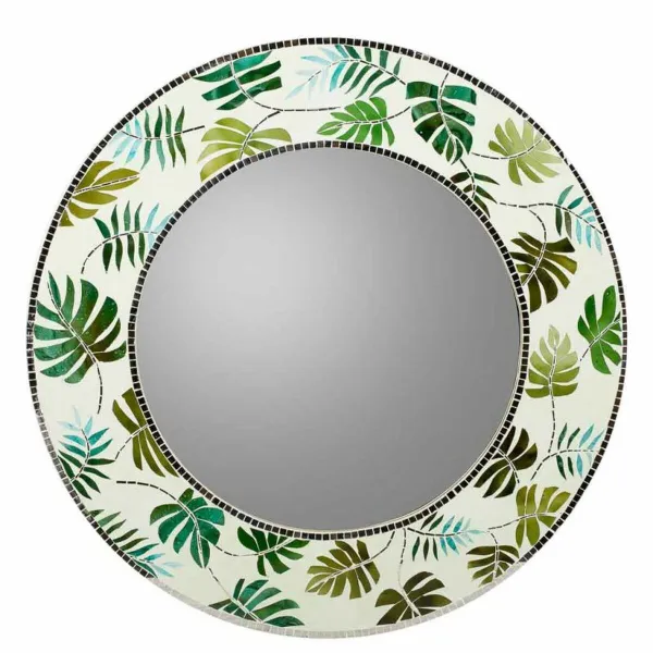 Wall mirror Alexandra House Living Green 80 x 2 x 80 cm Circle