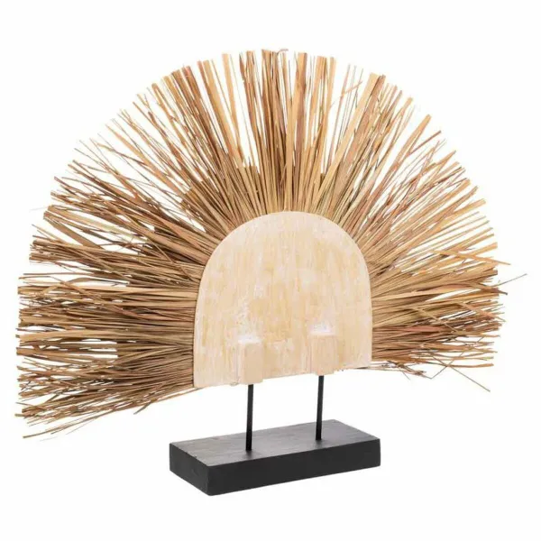 Decorative Figure Alexandra House Living Black Natural Peacock 53 x 12 x 64 cm