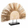 Decorative Figure Alexandra House Living Black Natural Peacock 53 x 12 x 64 cm