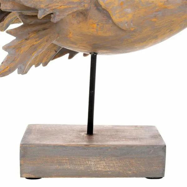 Decorative Figure Alexandra House Living Grey Dark brown Fish 31 x 24 x 30 cm