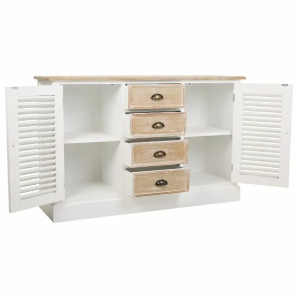 Indauja Alexandra House Living Balta Paulovnijos mediena Medžio MDF 40 x 80 x 124 cm