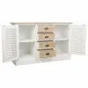 Sideboard Alexandra House Living White Paolownia wood MDF Wood 40 x 80 x 124 cm