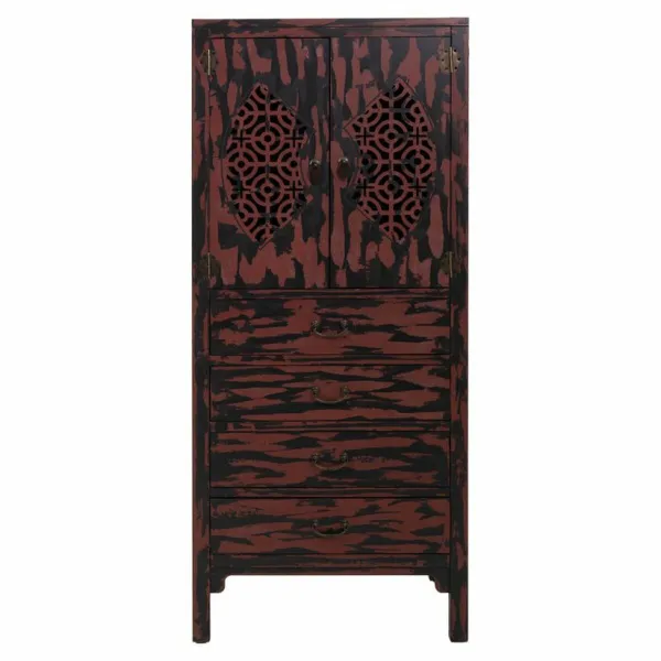 Skapītis Alexandra House Living Sarkans Egles koksne Koks MDF 40 x 140 x 60 cm