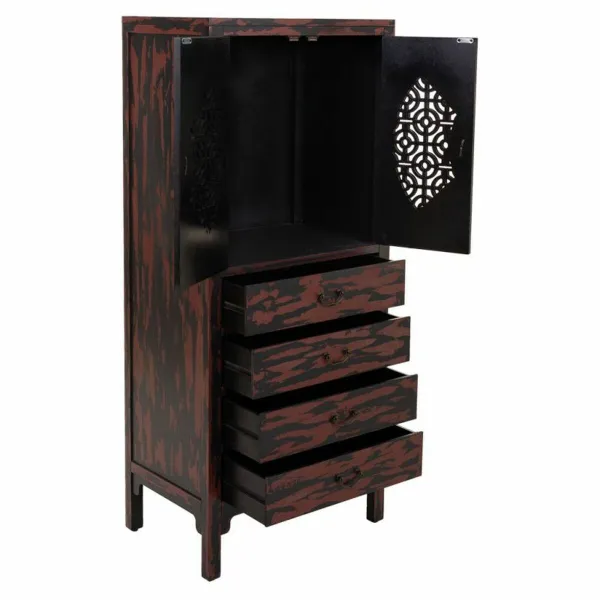 Skapītis Alexandra House Living Sarkans Egles koksne Koks MDF 40 x 140 x 60 cm