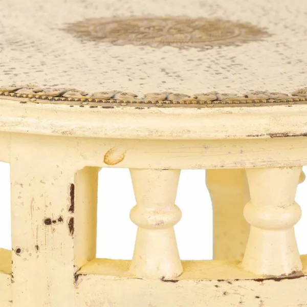 Centrinis stalas Alexandra House Living Dramblio kaulas Žalvaris Mango mediena Medžio MDF 45 x 52 x 45 cm