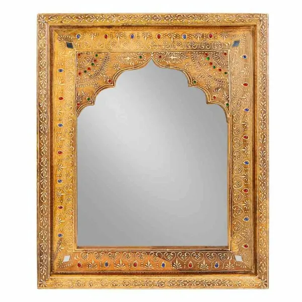 Sienas spogulis Alexandra House Living Balts Dabisks 3 x 51 x 42 cm Taisnstūra