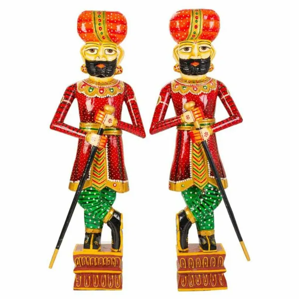 Decorative Figure Alexandra House Living Ethnic 20 x 90 x 31 cm 2 Pieces