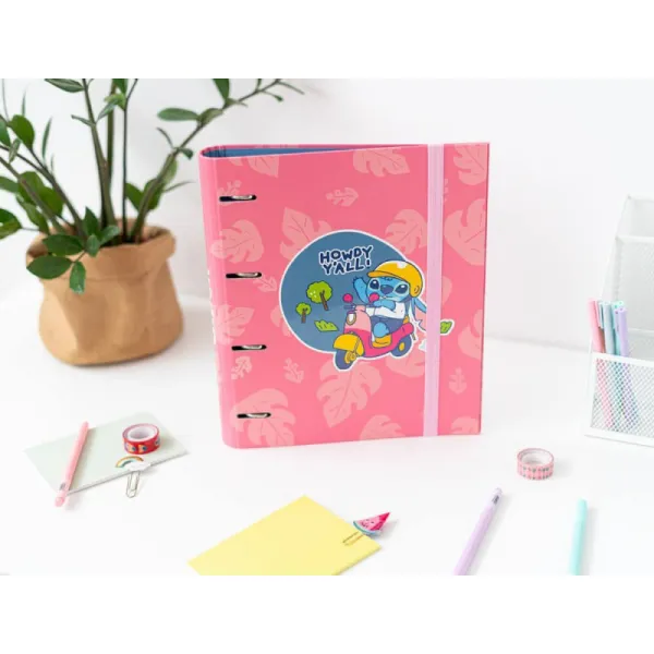 Disney Stitch - A4 binder (4 rings, elastic)