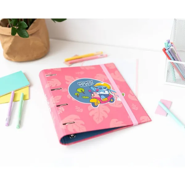 Disney Stitch - A4 binder (4 rings, elastic)