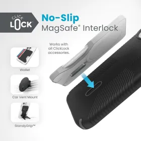 Speck Presidio2 Grip ClickLock & MagSafe - iPhone 17e / 16e / 15 / 14 / 13 Case (Black)