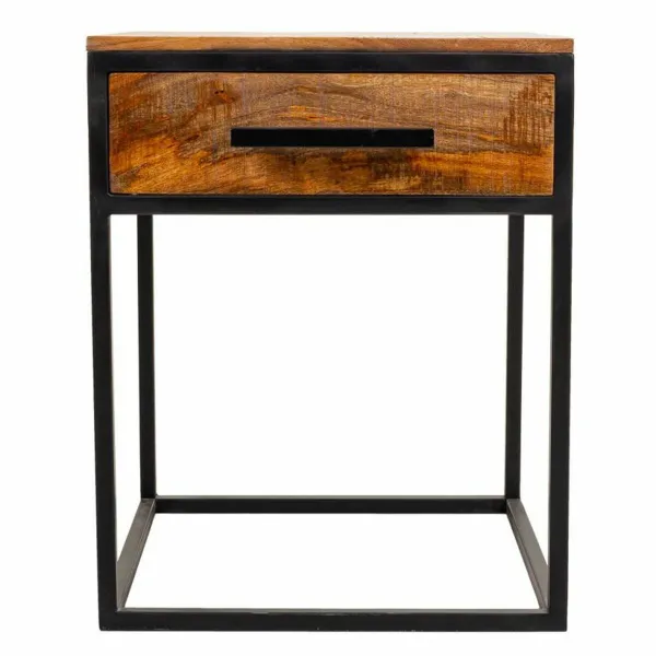 Yöpöytä Alexandra House Living Ruskea Musta 61 x 57 x 61 cm