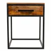 Yöpöytä Alexandra House Living Ruskea Musta 61 x 57 x 61 cm