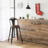 Табурет Alexandra House Living Коричневый Чёрный Кожа Железо 53 x 105 x 49 cm