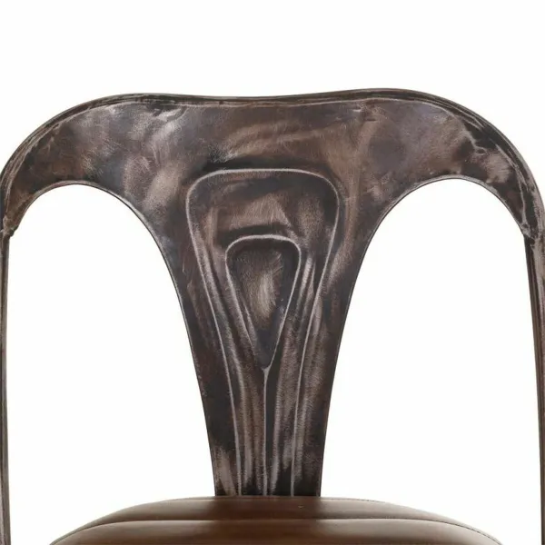 Табурет Alexandra House Living Коричневый Чёрный Кожа Железо 53 x 105 x 49 cm