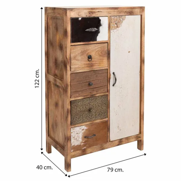 Kumode Alexandra House Living Mango koks 40 x 122 x 79 cm