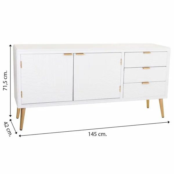 Bufete Alexandra House Living Balts Bronza Koks MDF 42 x 71 x 145 cm