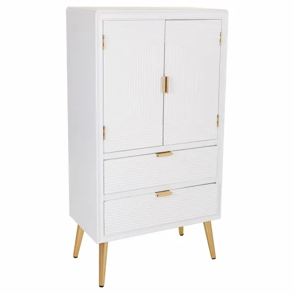 Spintelė Alexandra House Living Balta Auksinis Medžio MDF 36 x 118 x 62 cm