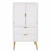Skapītis Alexandra House Living Balts Bronza Koks MDF 36 x 118 x 62 cm