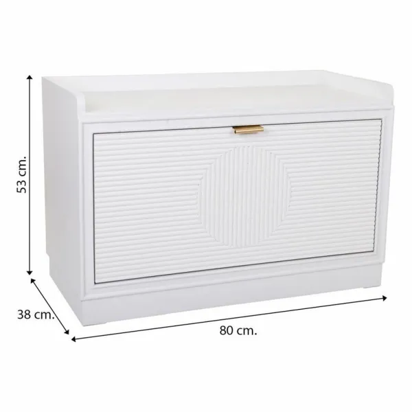 Taburete Alexandra House Living Bronza Koks MDF 38 x 53 x 80 cm Apavu plaukts