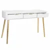 Hall Table with 3 Drawers Alexandra House Living Golden 41 x 78 x 120 cm