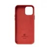 Crong Essential Cover - iPhone 12 Pro Max Faux Leather Case (Red)