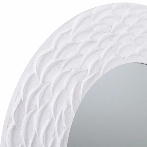 Seinäpeili Alexandra House Living Valkoinen 80 x 2 x 80 cm Ympyrät