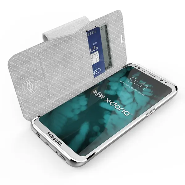X-Doria Engage Folio - Wallet Case for Samsung Galaxy S8+ (White)