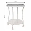 Centrālais galds Alexandra House Living Balts Stikls Dzelzs 50 x 60 x 50 cm