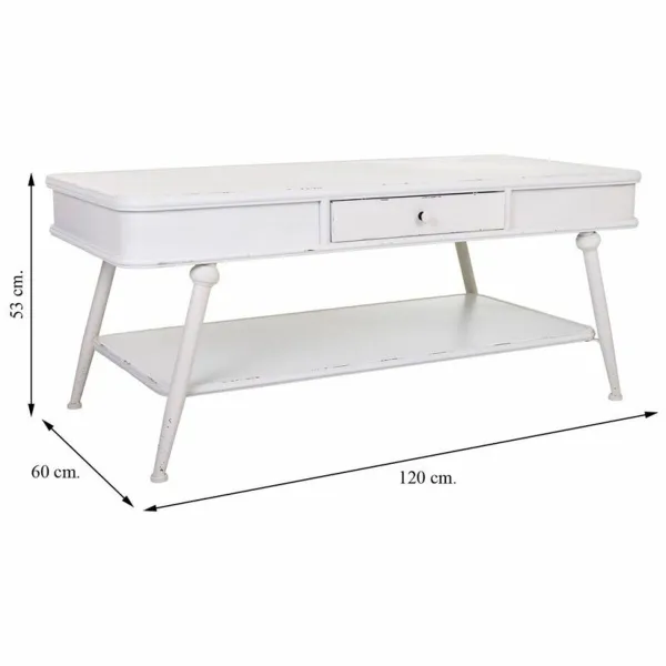 Centrālais galds Alexandra House Living Balts Dzelzs 60 x 53 x 120 cm