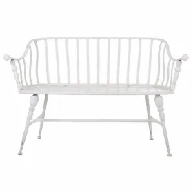 Bench Alexandra House Living White Iron 53 x 86 x 128 cm
