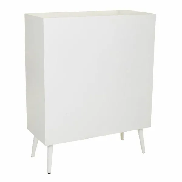 Kaappi Alexandra House Living Hopeinen white wedding Bambu Puu MDF 37 x 101 x 80 cm