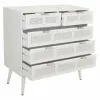 Комод Alexandra House Living Белый Бамбук Деревянный MDF 39 x 81 x 80 cm
