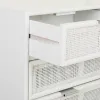 Комод Alexandra House Living Белый Бамбук Деревянный MDF 39 x 81 x 80 cm