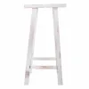 Stool Alexandra House Living White Pinewood 25 x 70 x 35 cm