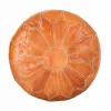 Pouffe Alexandra House Living Light brown Leather 48 x 35 x 48 cm