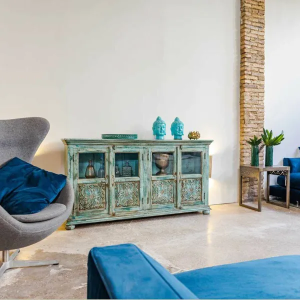 Устройство Alexandra House Living Синий Древесина манго 40 x 90 x 170 cm