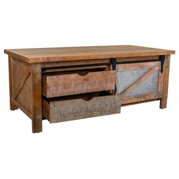 Centrinis stalas Alexandra House Living Geležis Eglės mediena Medžio MDF 60 x 48 x 120 cm