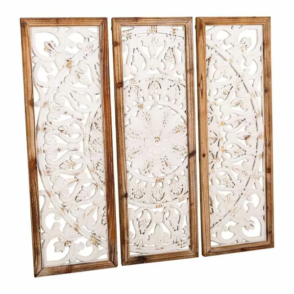 Настенный декор Alexandra House Living древесина ели Деревянный MDF 2 x 90 x 90 cm 3 Предметы