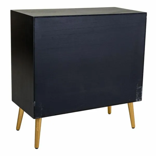Комод Alexandra House Living Чёрный Позолоченный Деревянный MDF