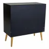 Kumode Alexandra House Living Melns Bronza Koks MDF