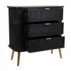Комод Alexandra House Living Чёрный Деревянный MDF 35 x 81 x 80 cm