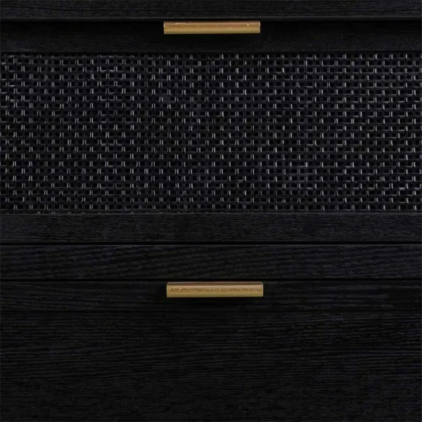 Kumode Alexandra House Living Melns Koks MDF 35 x 81 x 80 cm