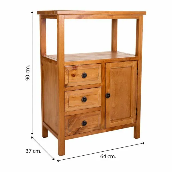Bufete Alexandra House Living Brūns Priede Koks MDF 90 x 37 x 64 cm