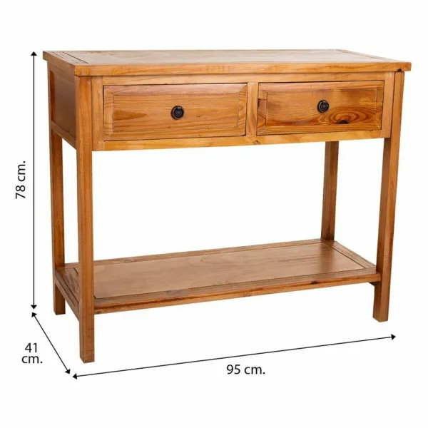 Vestibila galds ar atvilktnēm Alexandra House Living Brūns 78 x 41 x 95 cm