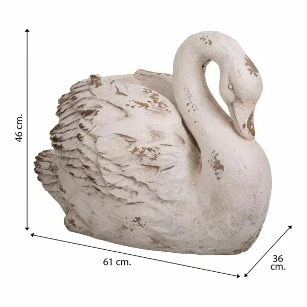 Kasvit Alexandra House Living Swan Lasikuitu Magnesium 36 x 46 x 61 cm