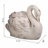 Kasvit Alexandra House Living Swan Lasikuitu Magnesium 36 x 46 x 61 cm